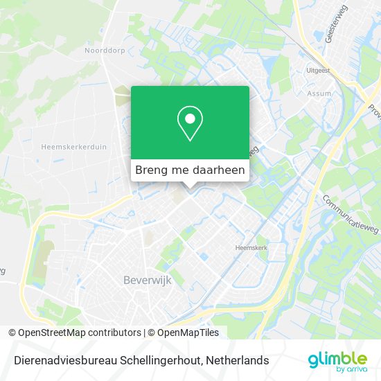 Dierenadviesbureau Schellingerhout kaart
