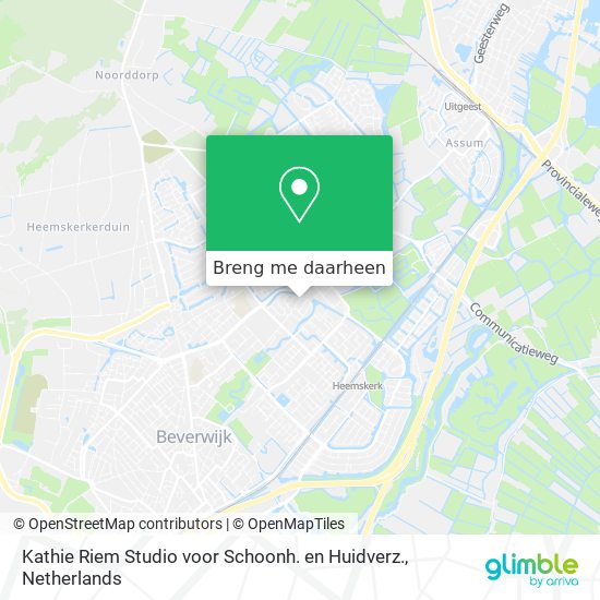 Kathie Riem Studio voor Schoonh. en Huidverz. kaart