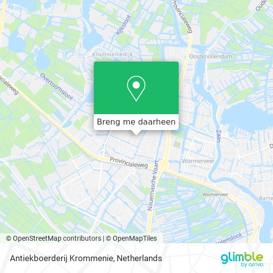 Antiekboerderij Krommenie kaart