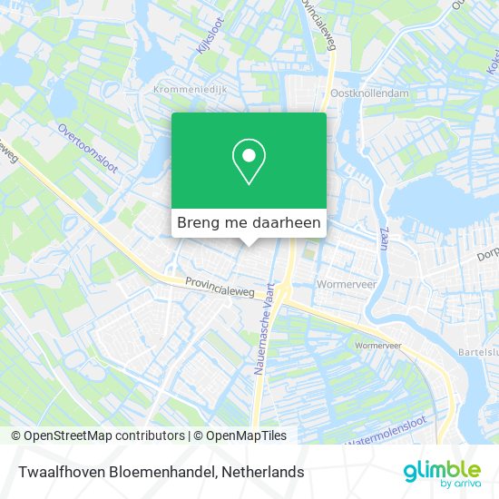 Twaalfhoven Bloemenhandel kaart
