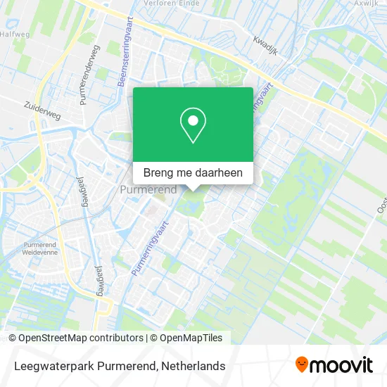 Leegwaterpark Purmerend kaart