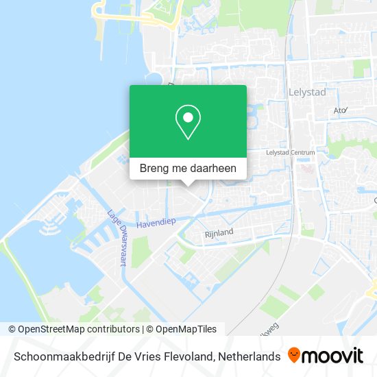 Schoonmaakbedrijf De Vries Flevoland kaart