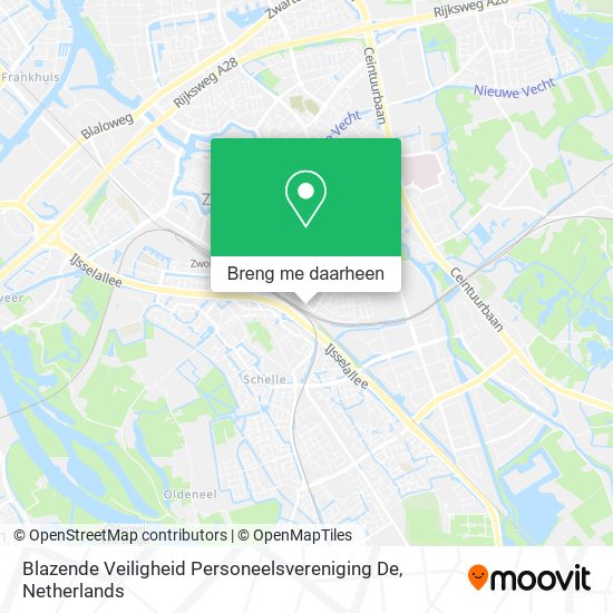 Blazende Veiligheid Personeelsvereniging De kaart