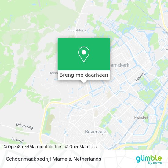 Schoonmaakbedrijf Mamela kaart