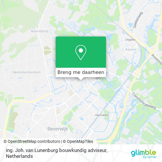 ing. Joh. van Lunenburg bouwkundig adviseur kaart
