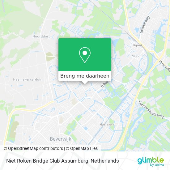 Niet Roken Bridge Club Assumburg kaart