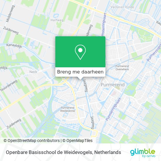 Openbare Basisschool de Weidevogels kaart