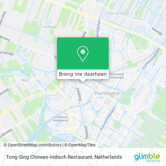 Tong-Sing Chinees-Indisch Restaurant kaart