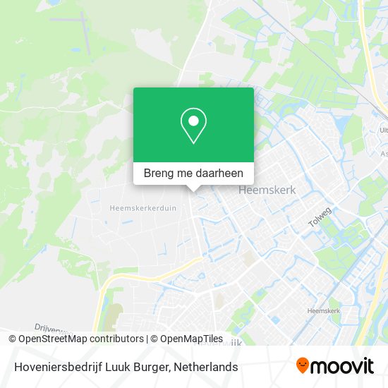 Hoveniersbedrijf Luuk Burger kaart