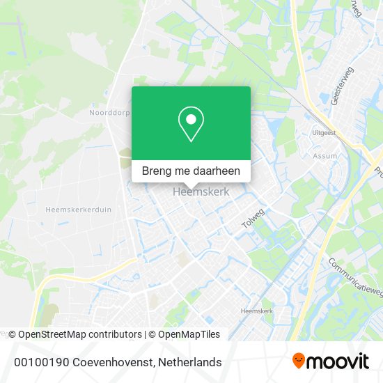 00100190 Coevenhovenst kaart