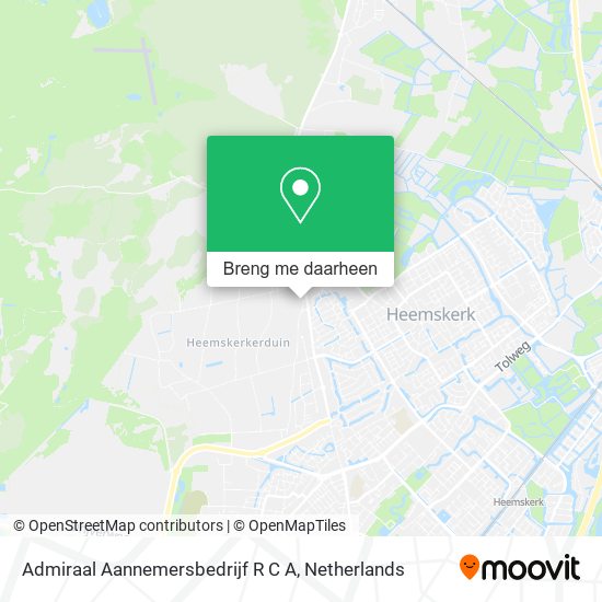 Admiraal Aannemersbedrijf R C A kaart