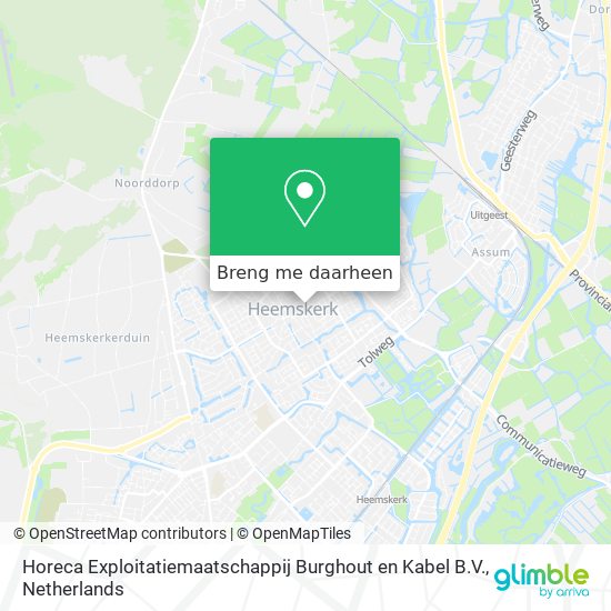 Horeca Exploitatiemaatschappij Burghout en Kabel B.V. kaart