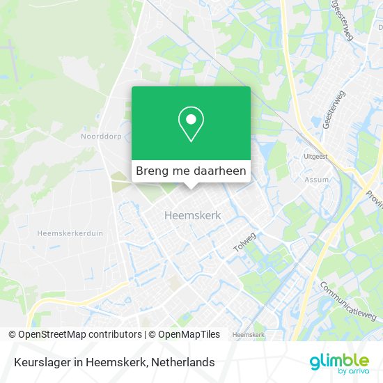 Keurslager in Heemskerk kaart