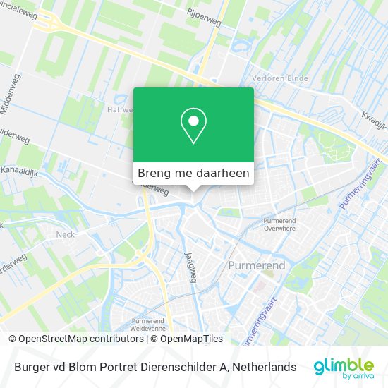 Burger vd Blom Portret Dierenschilder A kaart