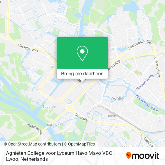 Agnieten College voor Lyceum Havo Mavo VBO Lwoo kaart