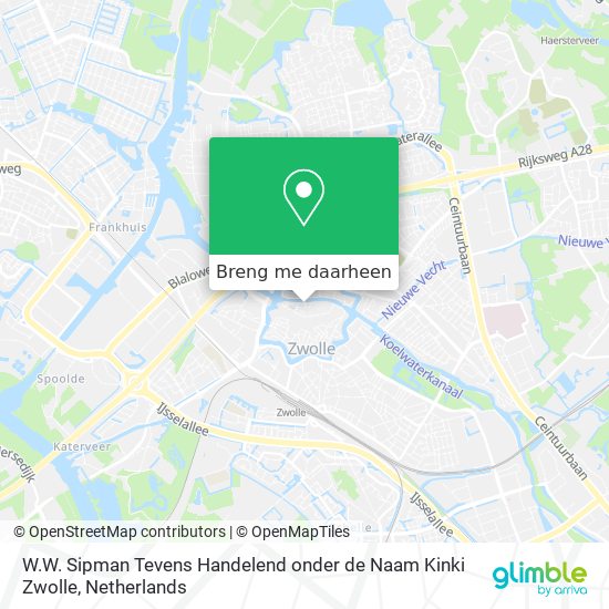 W.W. Sipman Tevens Handelend onder de Naam Kinki Zwolle kaart