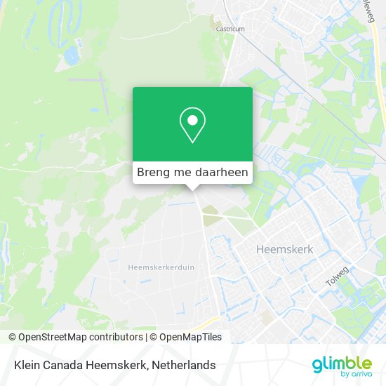 Klein Canada Heemskerk kaart