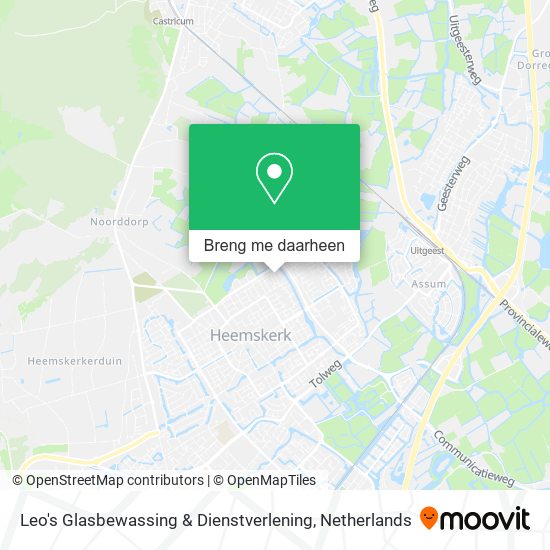 Leo's Glasbewassing & Dienstverlening kaart