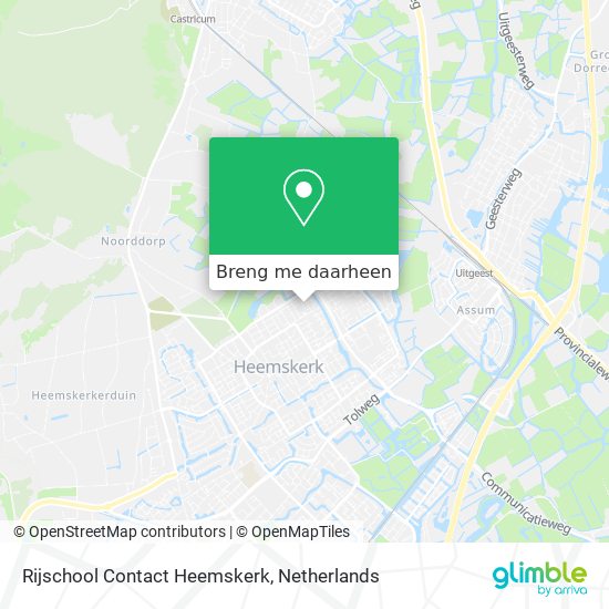 Rijschool Contact Heemskerk kaart
