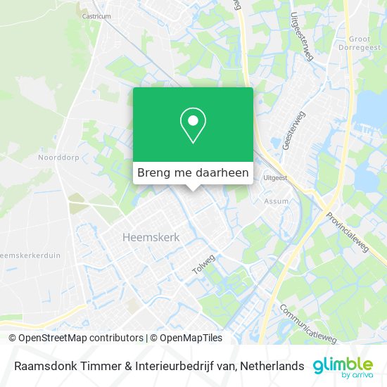 Raamsdonk Timmer & Interieurbedrijf van kaart