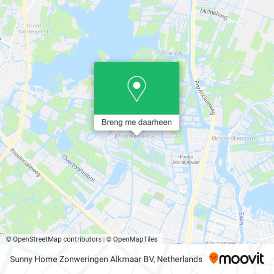 Sunny Home Zonweringen Alkmaar BV kaart