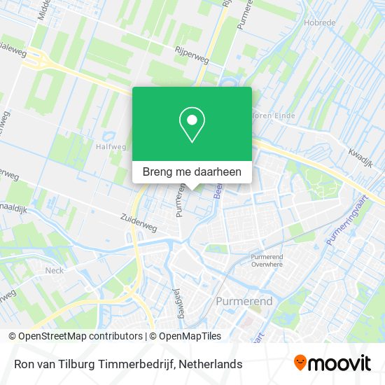 Ron van Tilburg Timmerbedrijf kaart