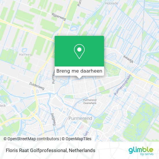 Floris Raat Golfprofessional kaart