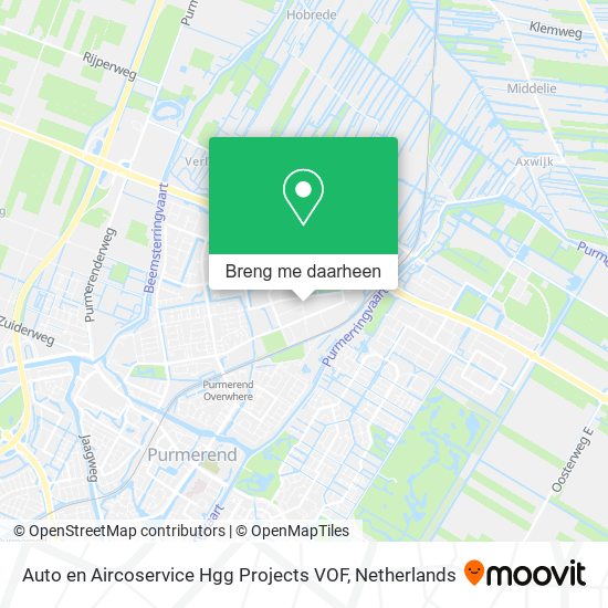 Auto en Aircoservice Hgg Projects VOF kaart
