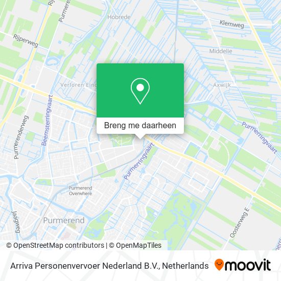 Arriva Personenvervoer Nederland B.V. kaart