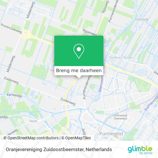 Oranjevereniging Zuidoostbeemster kaart