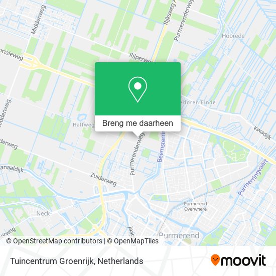 Tuincentrum Groenrijk kaart