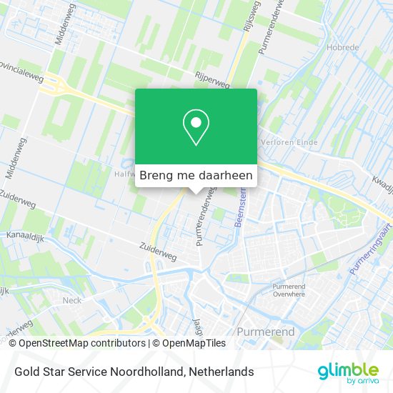 Gold Star Service Noordholland kaart