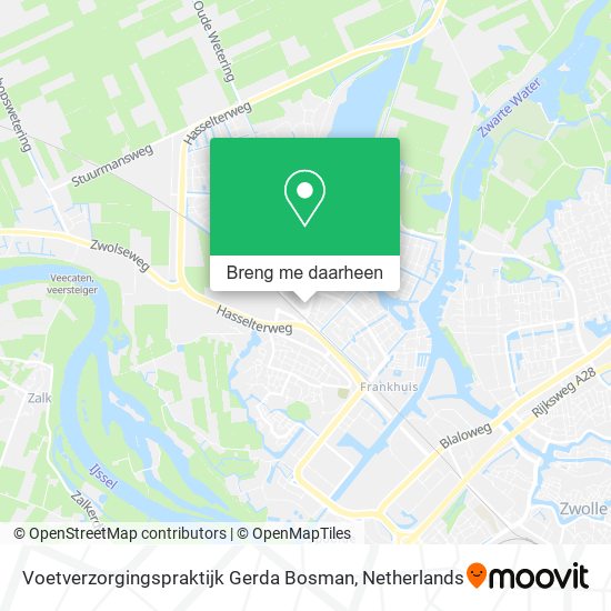 Voetverzorgingspraktijk Gerda Bosman kaart