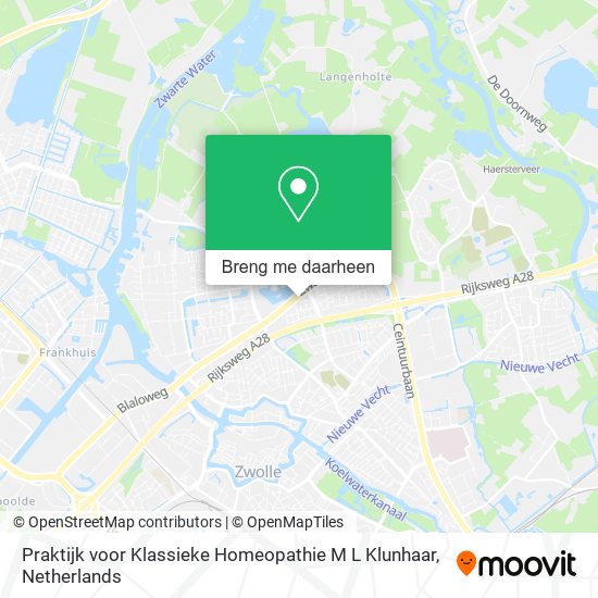 Praktijk voor Klassieke Homeopathie M L Klunhaar kaart