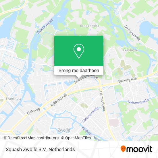 Squash Zwolle B.V. kaart