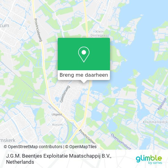 J.G.M. Beentjes Exploitatie Maatschappij B.V. kaart