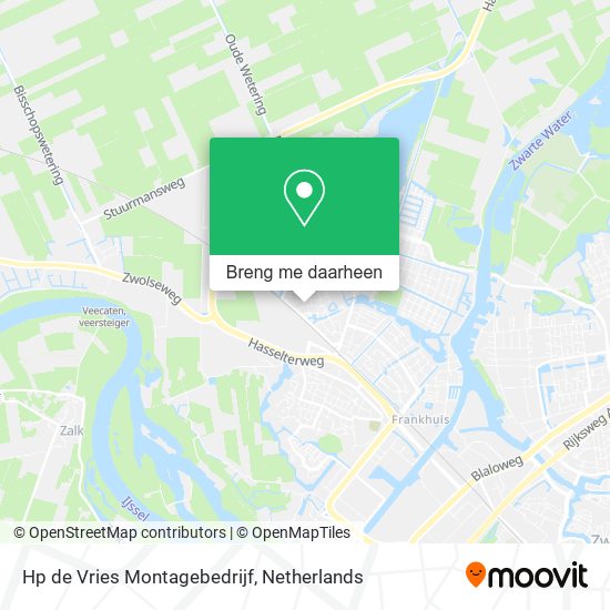 Hp de Vries Montagebedrijf kaart