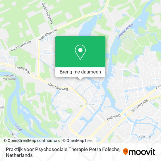 Praktijk voor Psychosociale Therapie Petra Folsche kaart