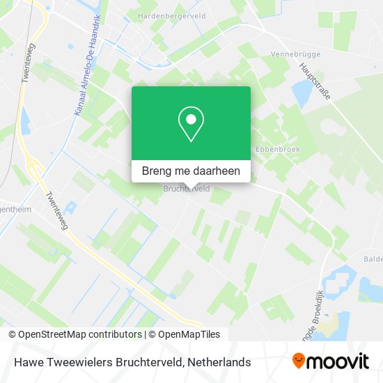 Hawe Tweewielers Bruchterveld kaart