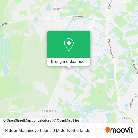 Ridder Machineverhuur J J M de kaart