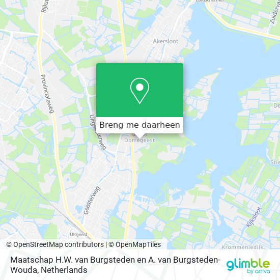 Maatschap H.W. van Burgsteden en A. van Burgsteden-Wouda kaart