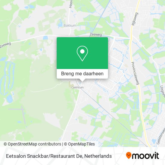 Eetsalon Snackbar / Restaurant De kaart