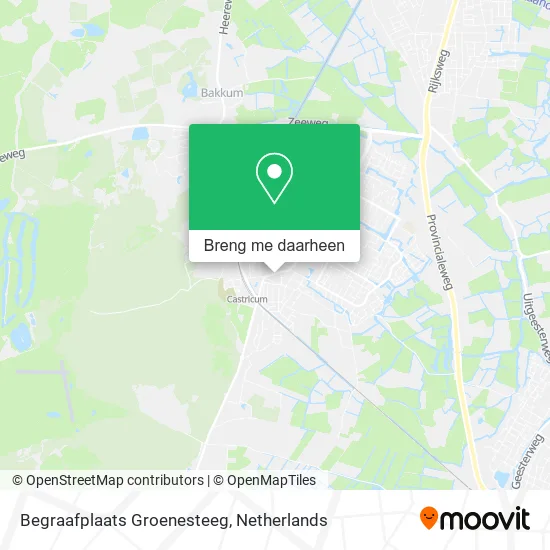 Begraafplaats Groenesteeg kaart