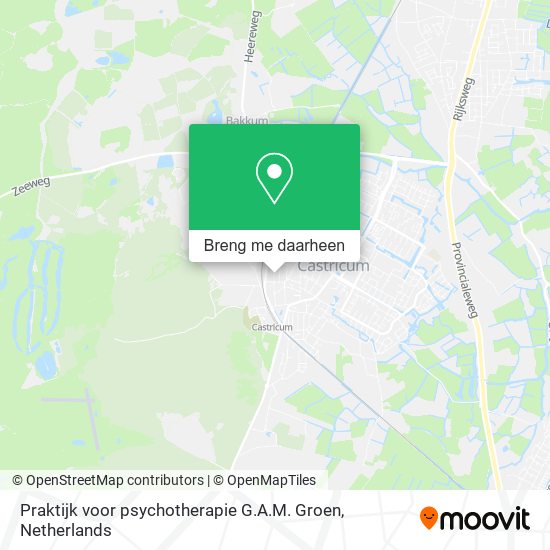 Praktijk voor psychotherapie G.A.M. Groen kaart