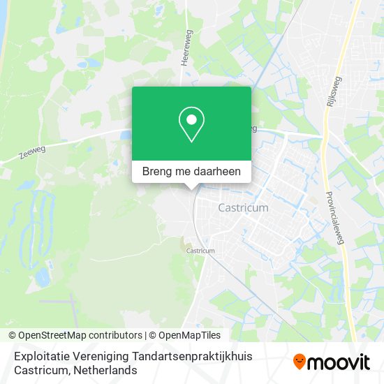 Exploitatie Vereniging Tandartsenpraktijkhuis Castricum kaart