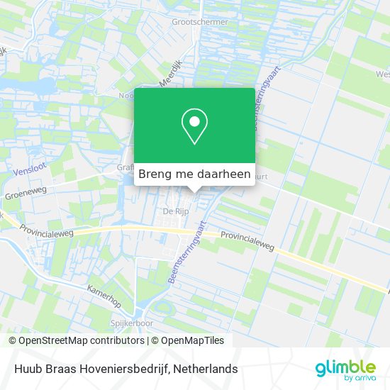 Huub Braas Hoveniersbedrijf kaart