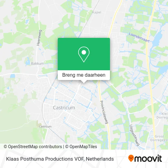 Klaas Posthuma Productions VOF kaart