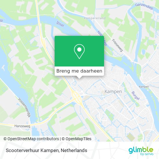 Scooterverhuur Kampen kaart