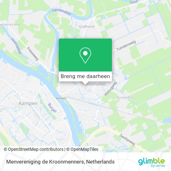 Menvereniging de Kroonmenners kaart