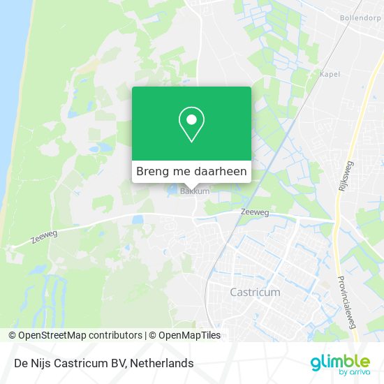 De Nijs Castricum BV kaart